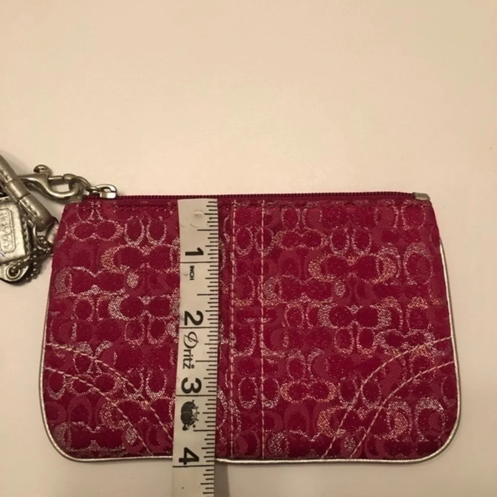 COACH vintage y2k pink silver optic wristlet
